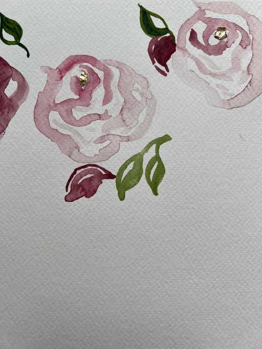 CUSTOM THREE ROSES - 8.5" x 11"